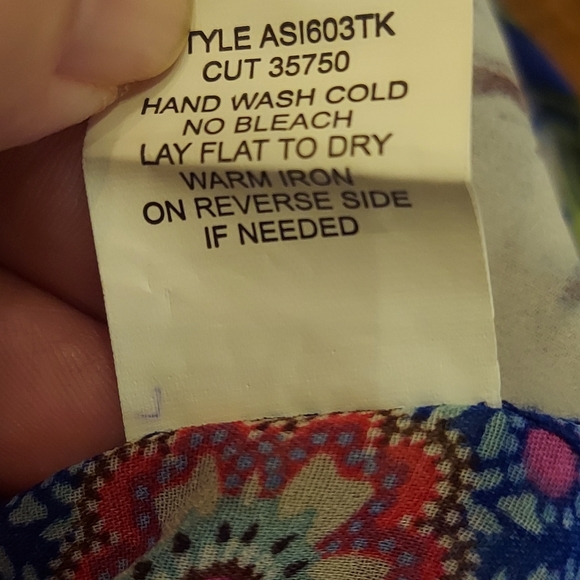 Anthropolgie fig & flower Bohemian floral, lace blouse xl - Picture 9 of 11